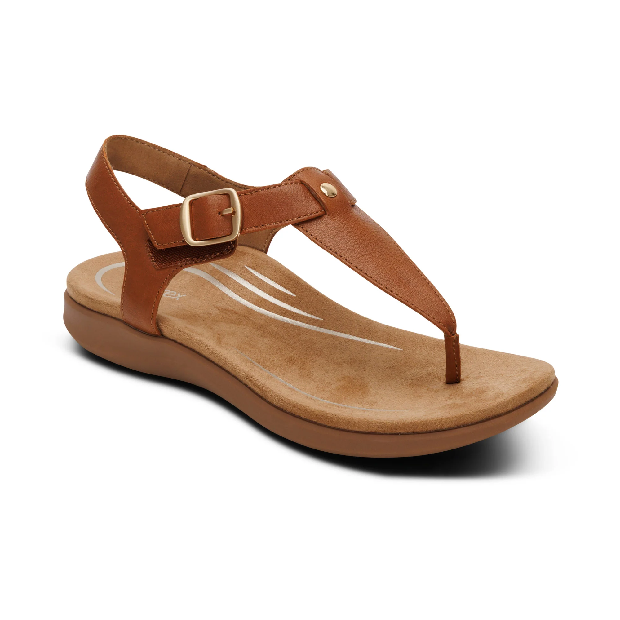 Tracey Adjustable Thong Sandal - Cognac - Image 7