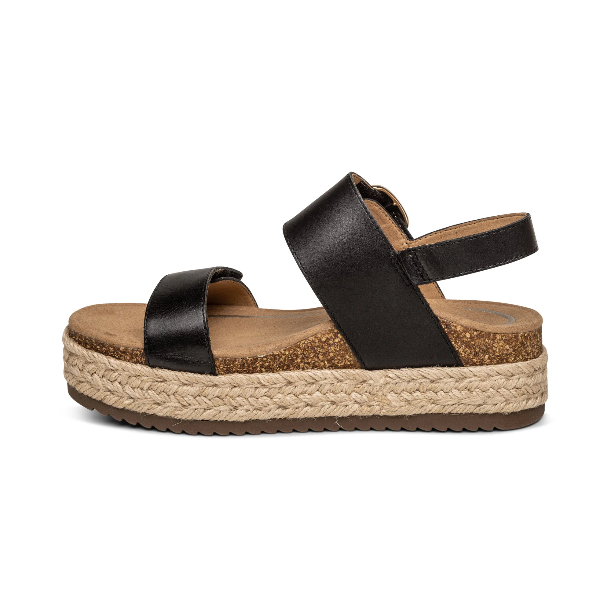 Vania Arch Support Platform Sandal - Black - Image 3