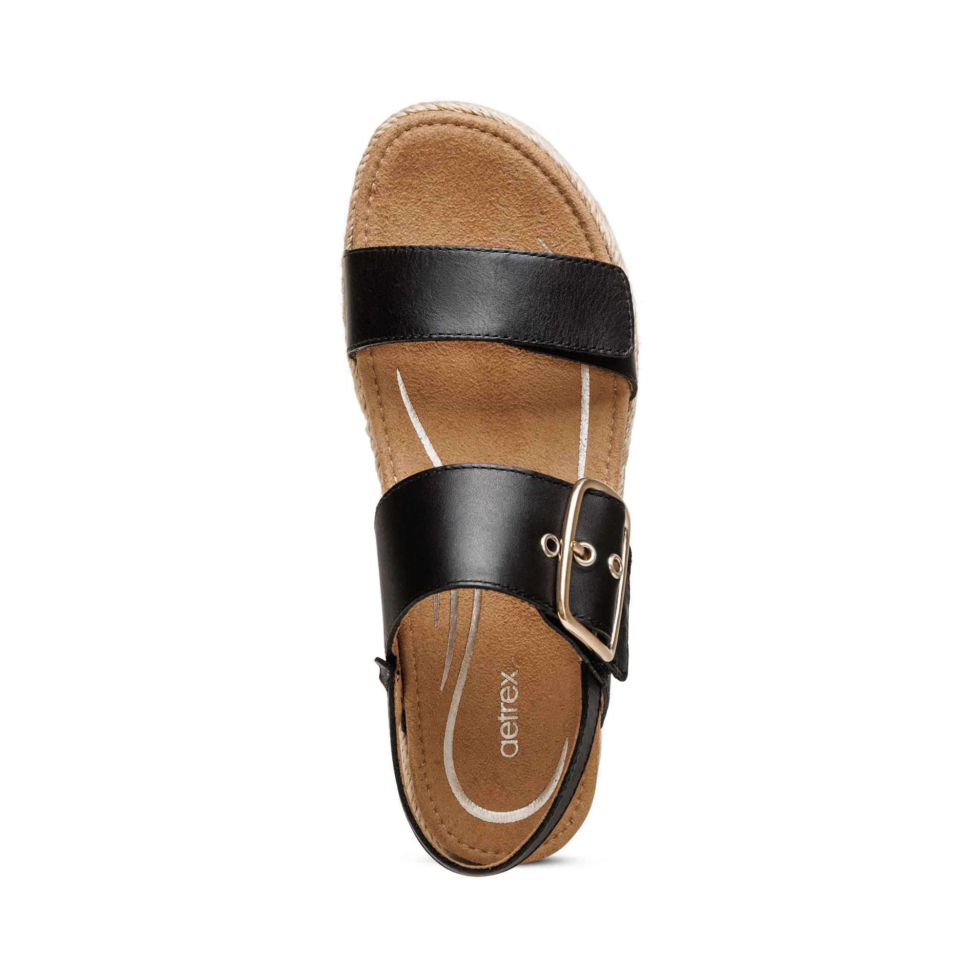 Vania Arch Support Platform Sandal - Black - Image 4