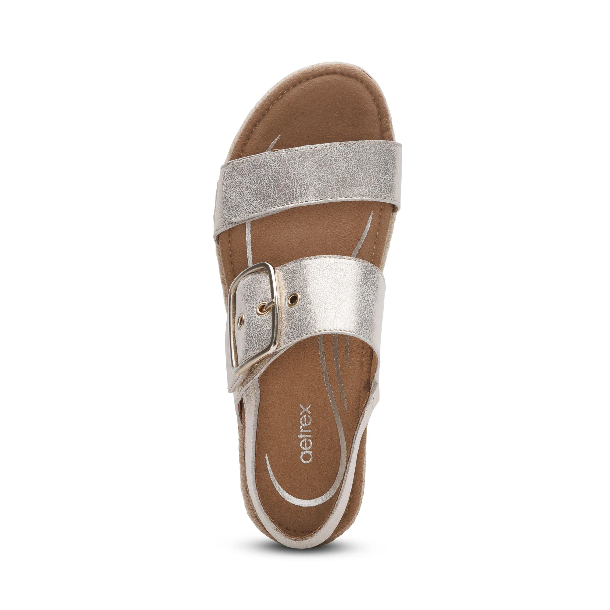 Vania Arch Support Platform Sandal - Champagne - Image 5
