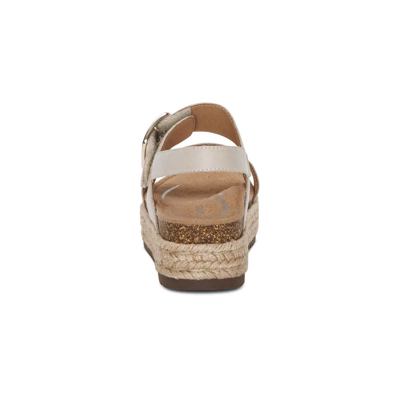 Vania Arch Support Platform Sandal - Cream - Image 3