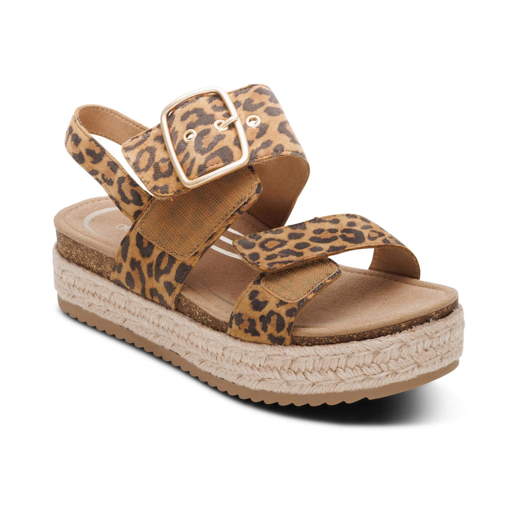 Vania Arch Support Platform Sandal - Leopard - Image 7