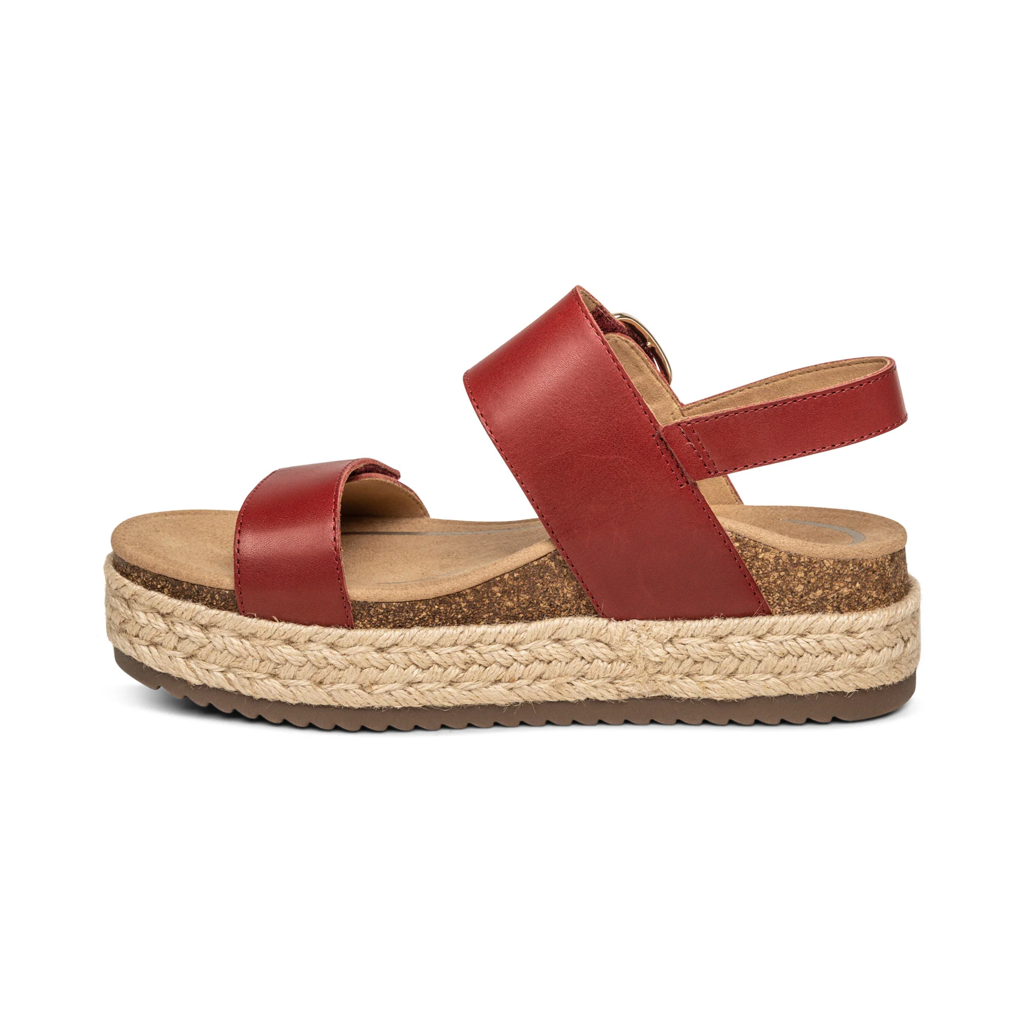 Vania Arch Support Platform Sandal - Red - Image 3