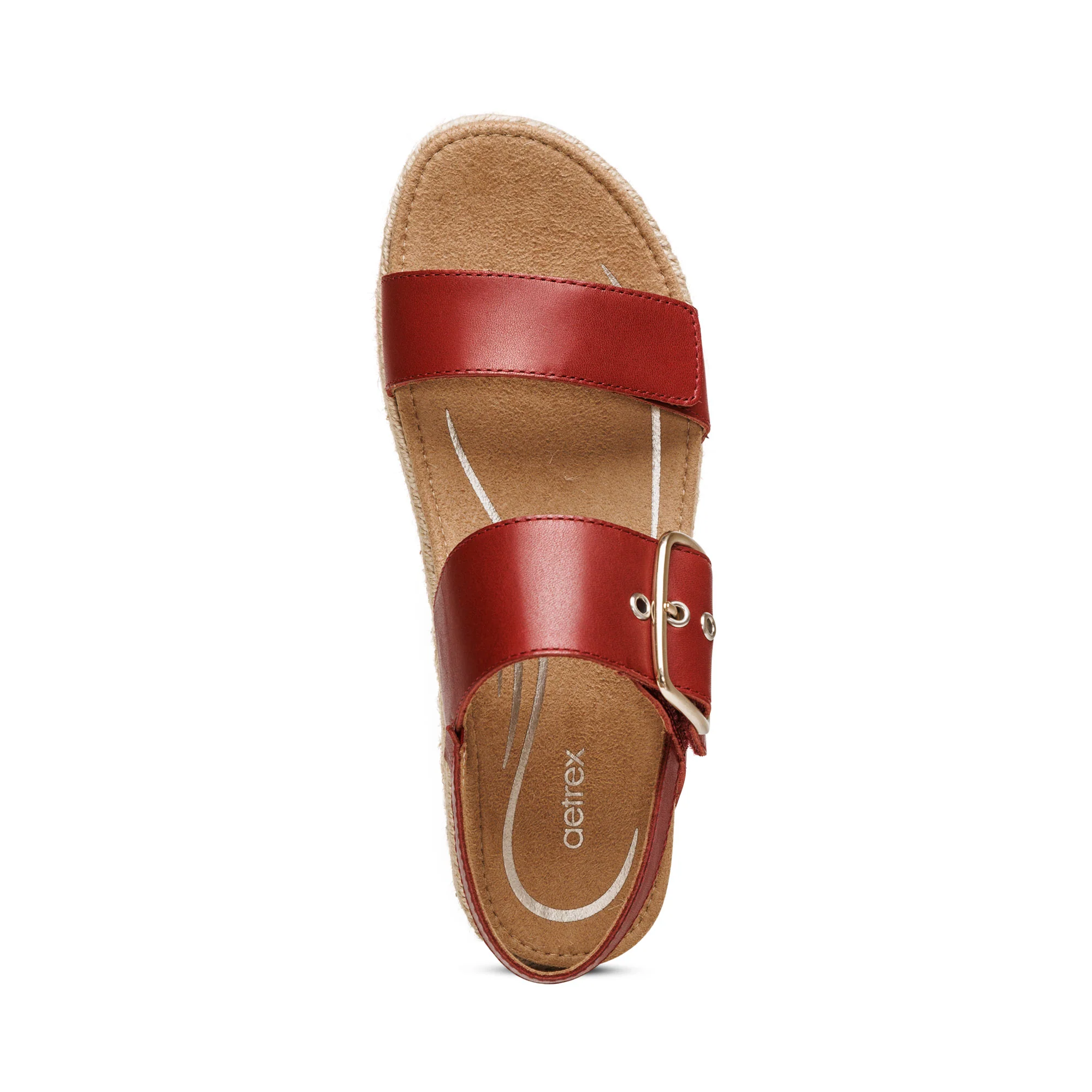 Vania Arch Support Platform Sandal - Red - Image 4