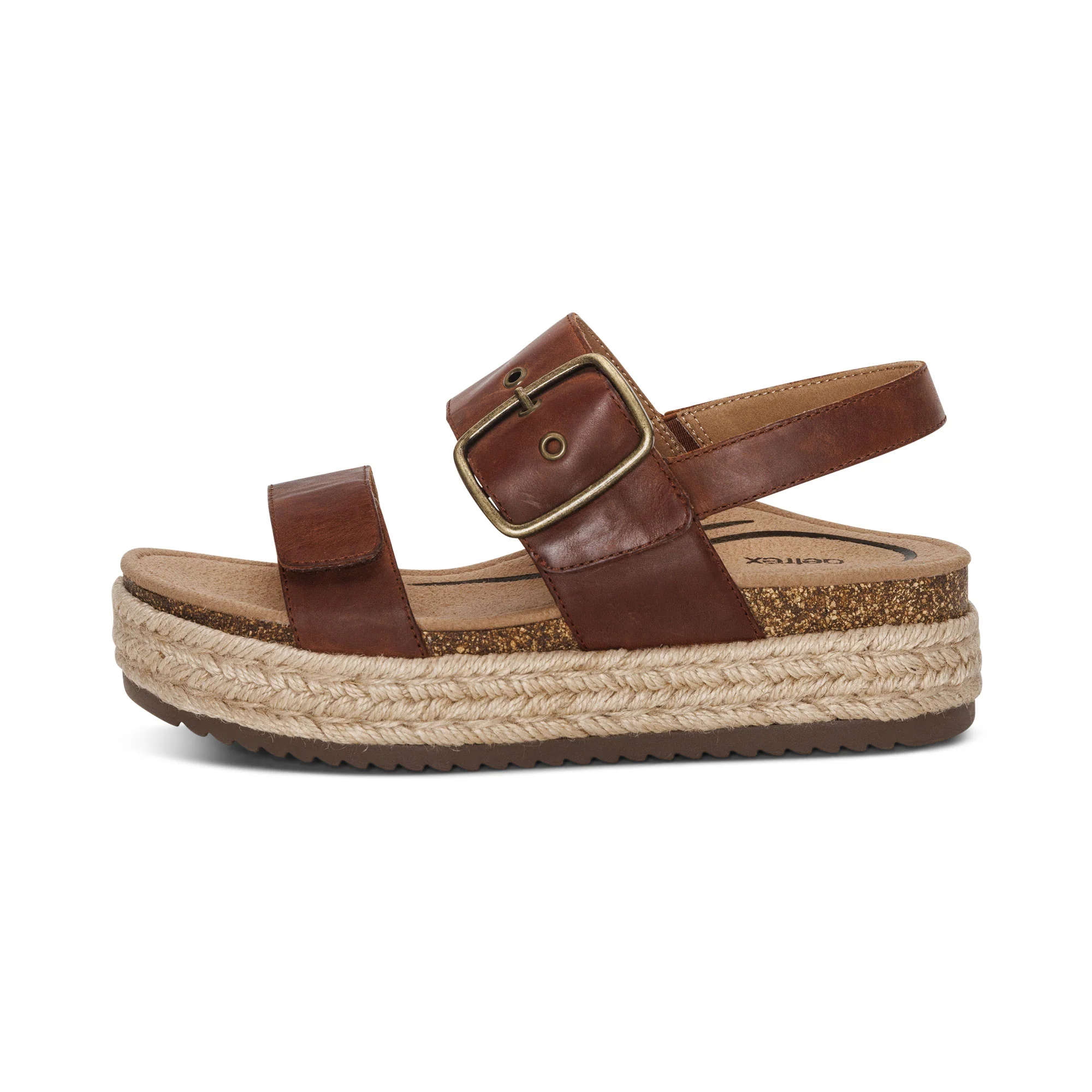 Vania Arch Support Platform Sandal - Walnut - Image 4