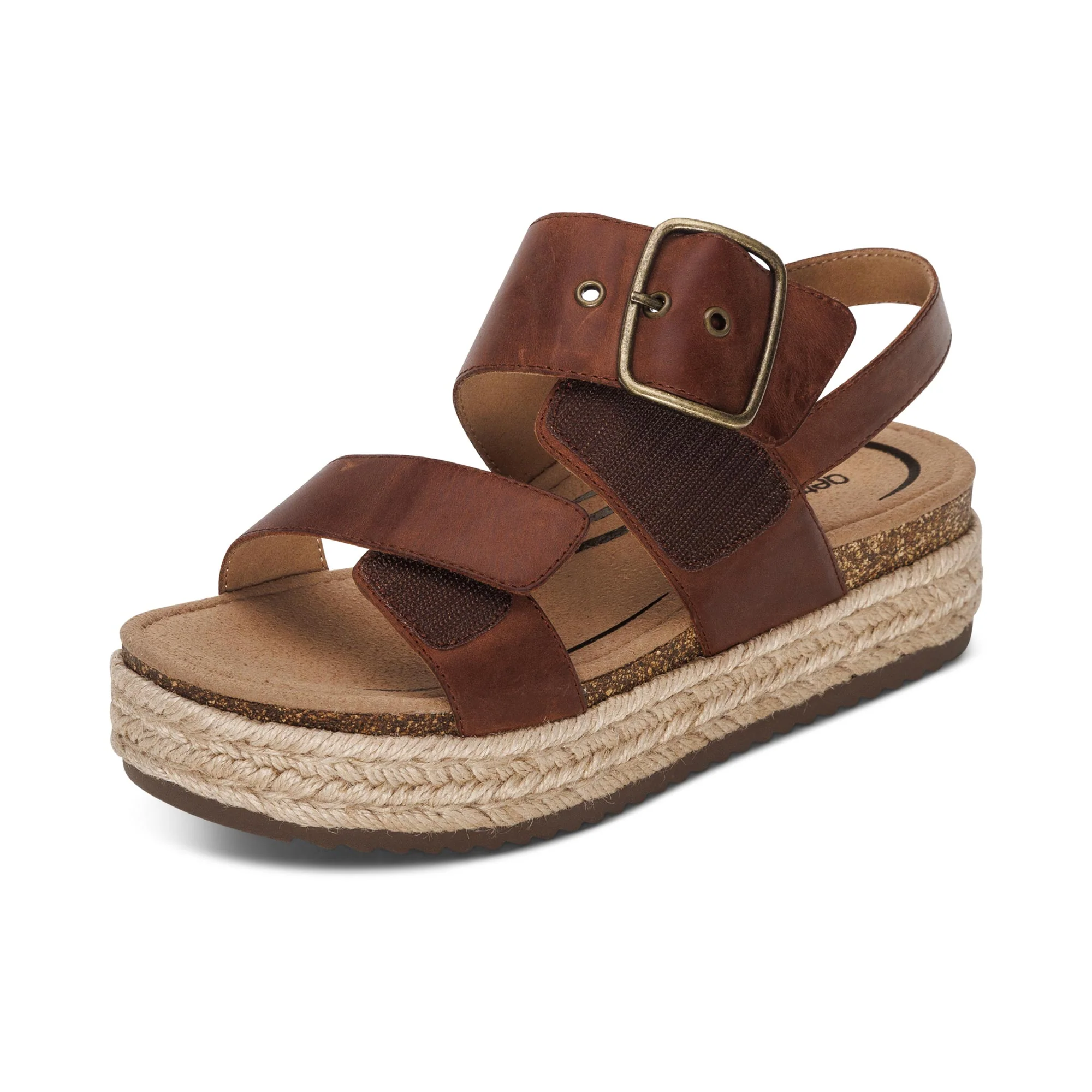 Vania Arch Support Platform Sandal - Walnut - Image 7