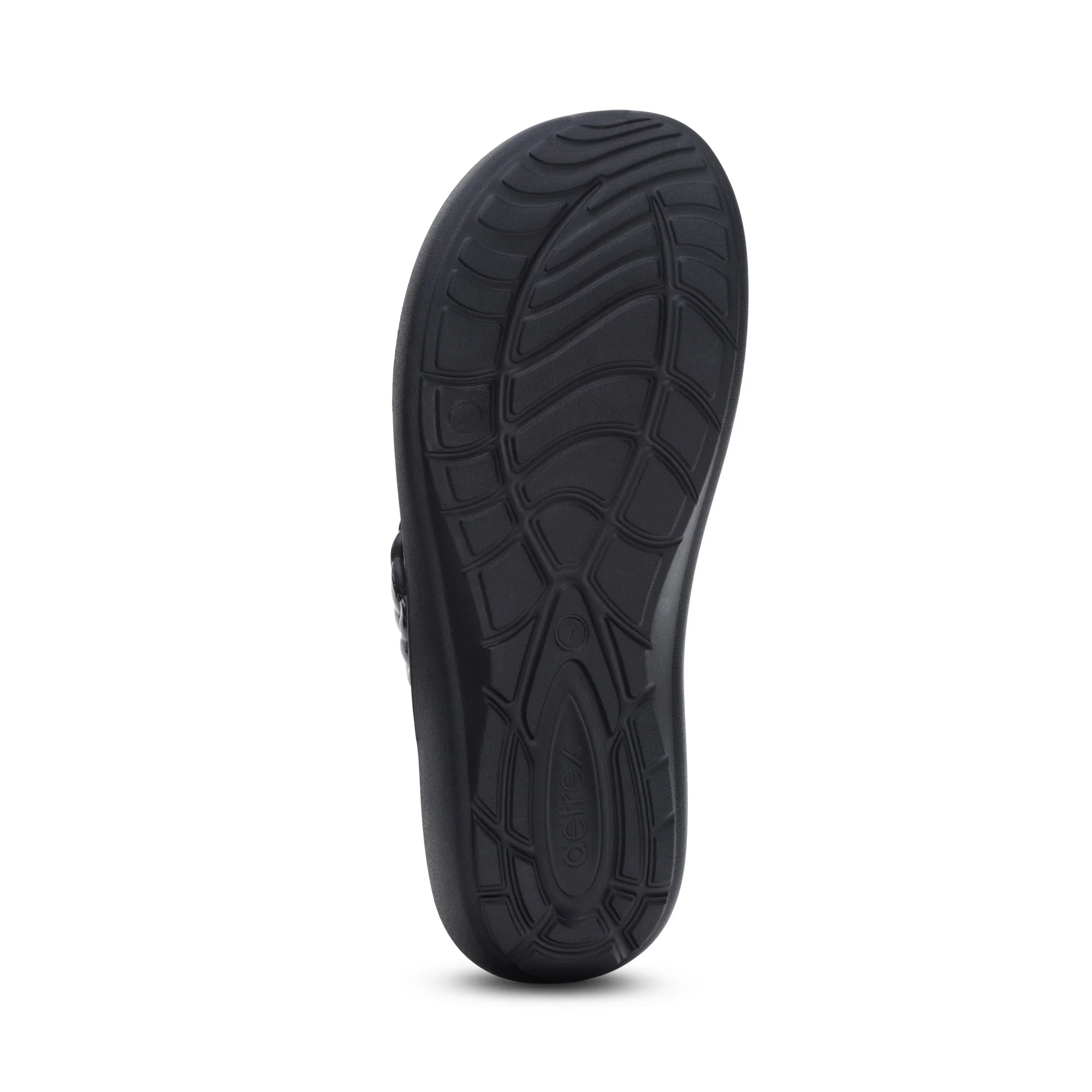 Vicki Braided Thong Sandal - Black Gloss - Image 6