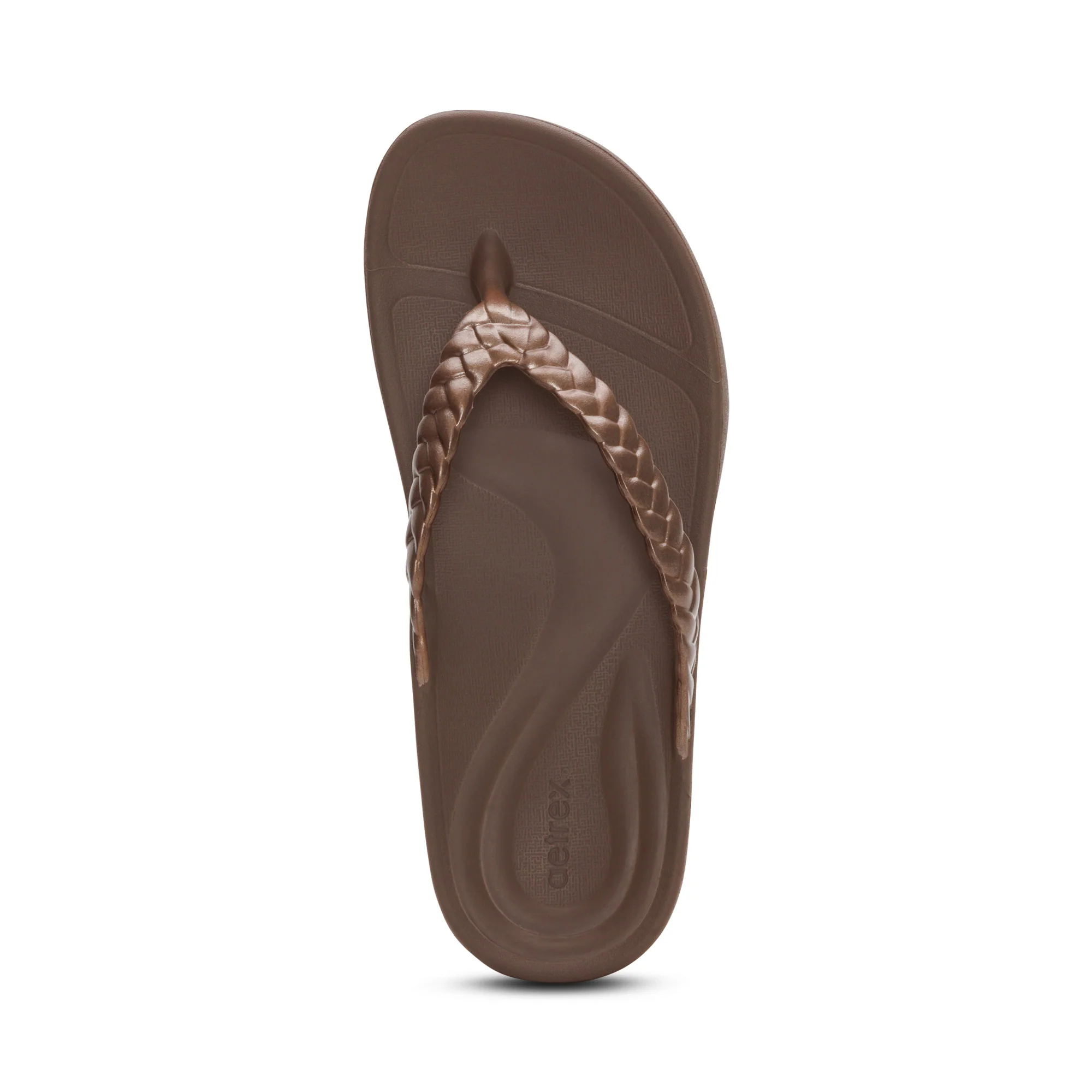 Vicki Braided Thong Sandal - Bronze Gloss - Image 5