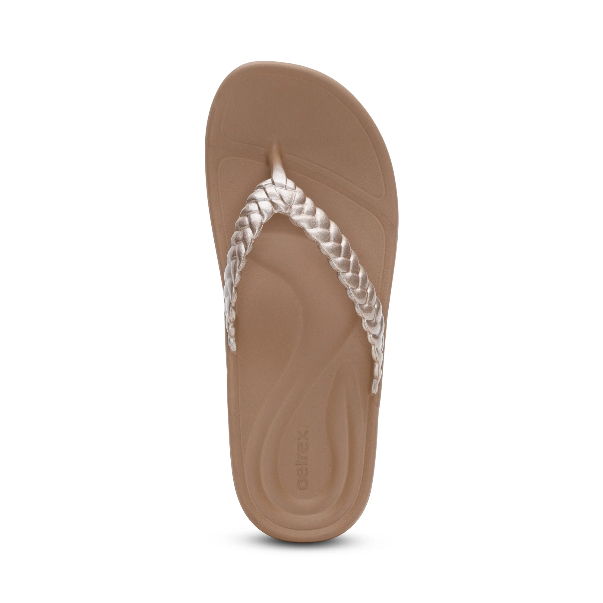 Vicki Braided Thong Sandal - Champagne Gloss - Image 5
