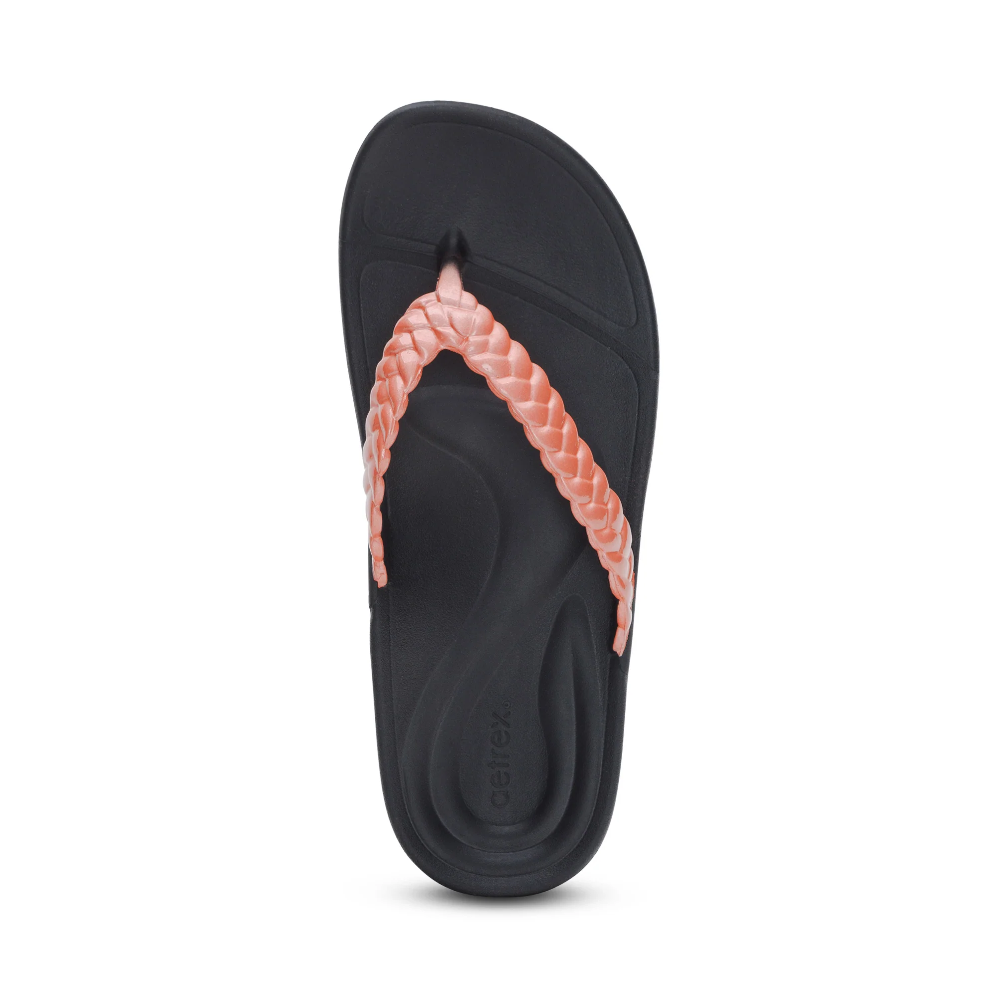 Vicki Braided Thong Sandal - Coral Gloss - Image 5