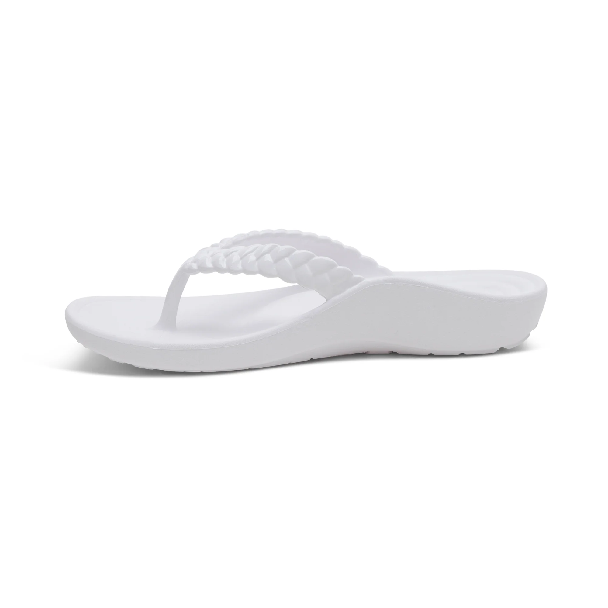Vicki Braided Thong Sandal - White Gloss - Image 4