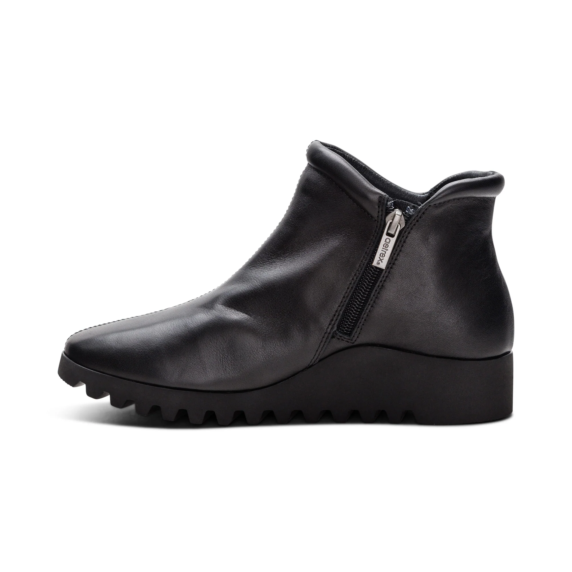 Zoey Slip-On Boot - Black Leather - Image 4