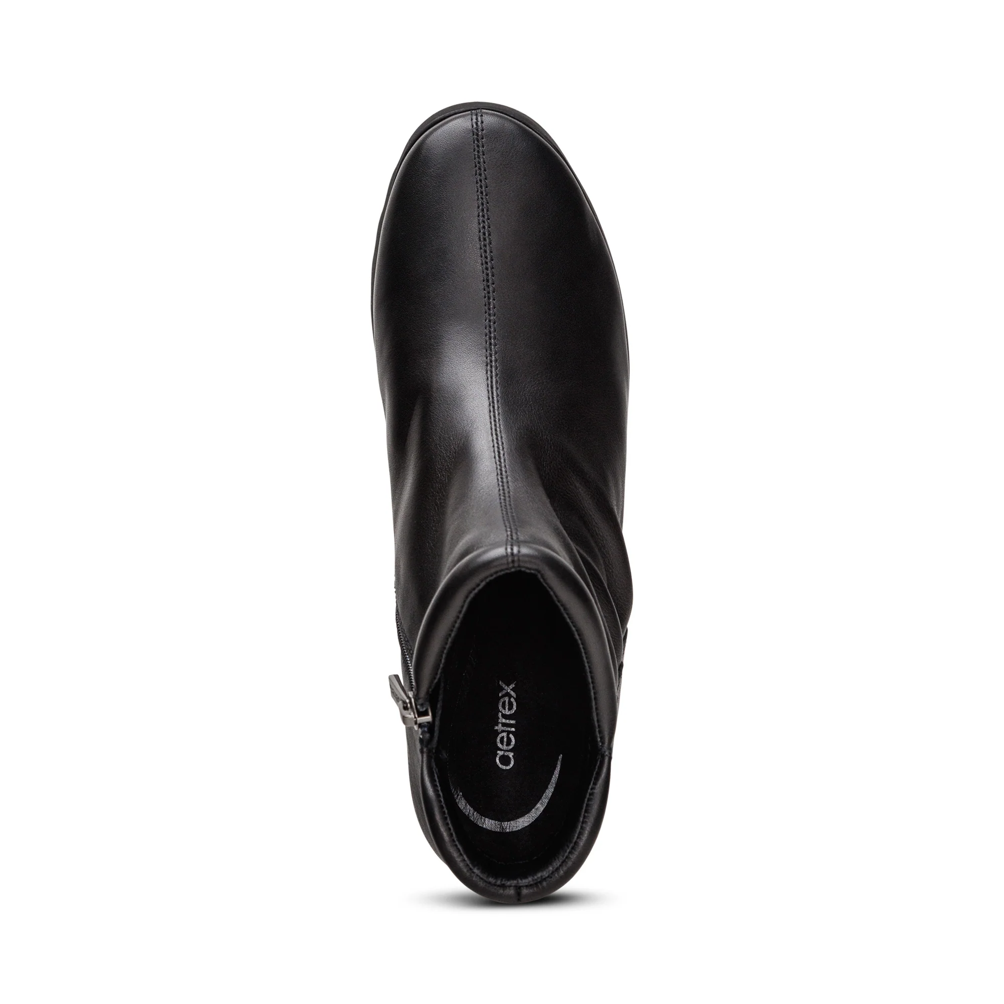 Zoey Slip-On Boot - Black Leather - Image 5